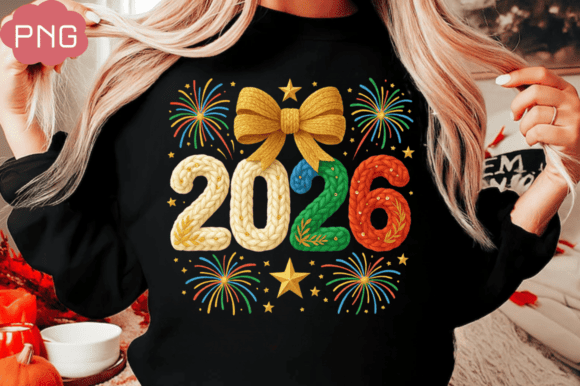 Download Faux Yarn New Year 2026 Png Design, 2026 - Premium Resources