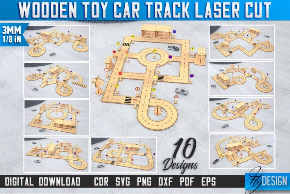 Download Wooden Toy Car Track Laser Cut Bundle - Toy Collection