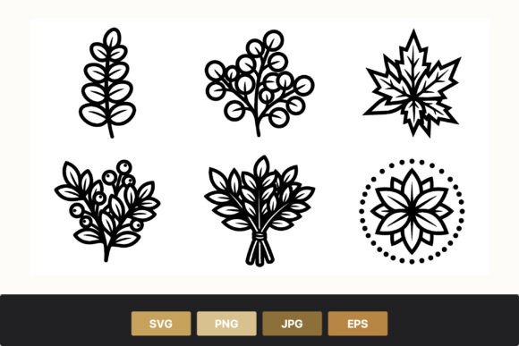 Download Botanical Leaf Berries Floral Vector Art - Floral vector art Collection