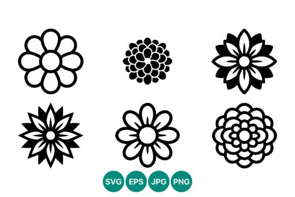 Download Black White Floral Vector Art Set - Floral vector art Collection